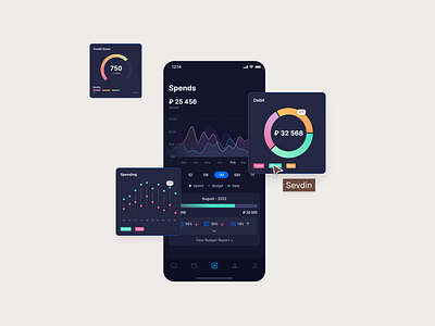 Fintech Mobile Application UI app bank figma fintech iphone ui