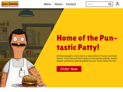 Bob's Burger UI Website (FIGMA) bobs burger graphic design ui web design