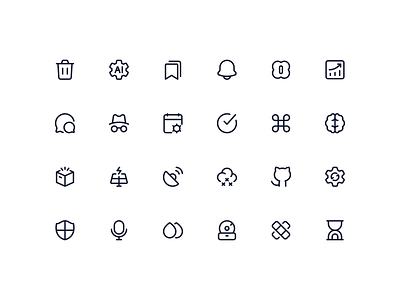 Stroke Icons - Standard Pack all bookmark analytics up artificial intelligence calendar setting checkmark circle cloud little snow github gps signal icons microsoft admin notification package open rain double drop system update