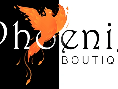 Phoenix Boutique graphic design logo vector