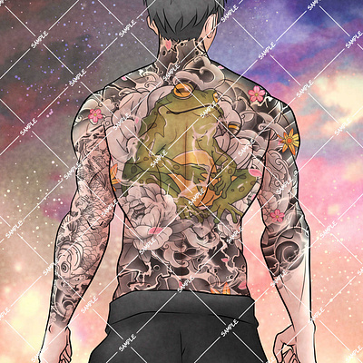 Japanese Style Tattoo (Irezumi) Brushes anime style brush brushset character creation character design clip studio clip studio paint digital art digital illustration dragon tattoo irezumi japanese style japanese tattoo manga skin texture tattoo tattoo brush vroid skin yakuza style character