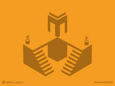 Isometric Platform 2d 3d colour creative design digital figma game graphic illustration isometric labyrinth maze minimal monument negative spaces platform portfolio shadow vector