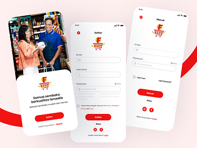 Grocery store Apps app store apps daftar grocery store login masuk shoping apps sign in sign up smoke store ui ux