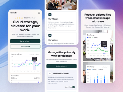 Filepo Cloud Saas Platform Responsive 2024 3d b2b brandidentity branding css dailyui digitalmarketing ecommerce graphic design socialmedia socialmediamarketing startuplife ui uiinspiration uitrends uiux userexperience webdesign webdeveloper websitedesign