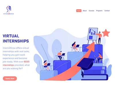 intern2grow - Website Redesign intern2grow uiux design website
