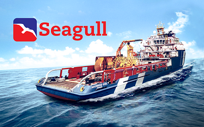 Ship Photomanipulation - Seagull Marine 2015 banner branding brochure cover color grading marine photomanipulation sea seagull ship