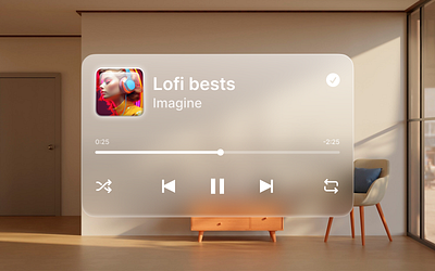 Glass Music Player designinspiration designthinking interactiondesign productdesign prototyping ui uidesign uitrends userexperience userinterface uxdesign wireframing