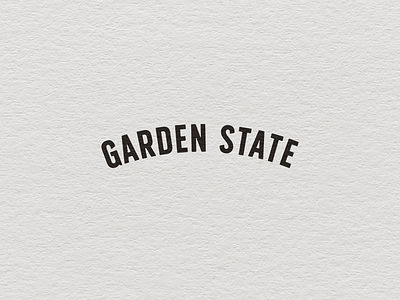 Garden State brand branding design logotype minimal typography