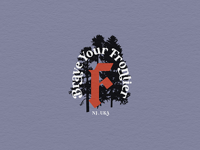 Brave Your Frontier brand branding design identity illustration logo typography