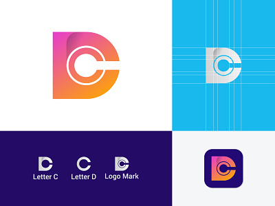 D and C Modern logo design 3d branding business logo c logo colorfull logo d logo design graphic design icon illustration letter logo logo logo design logo mark logodesign logofolio minimalist logo modern logo vector