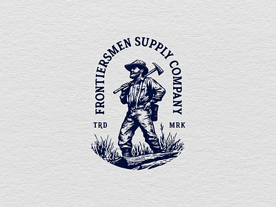 Prospector brand branding illustration linocut wood cut