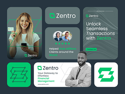 Zentro - letter Z Financial Technology, Payment, Money Logo branding designishkul finance financial fintech letter mark letter z logo logo logo design logo designer logo icon management modern logo money nokshakar online money payment logo transaction web3.0 zentro