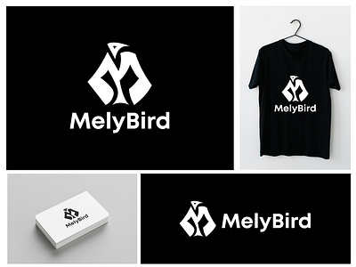 Mely Bird'' Modern Clothing Brand Logo design animals logo bird bird logo clothing brand clothing logo design feshion logo letter bird logo logo logo branding logo design logo mark logo type modern logo design