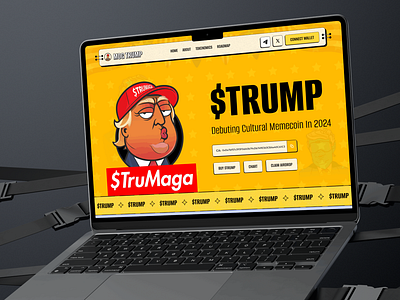 MEME TOKEN WEBSITE & TRUMP & MEM defen mem meme meme design meme token design meme token landing page meme token ui meme token ux meme token website meme ui meme ux memes trump trump landing page trump website