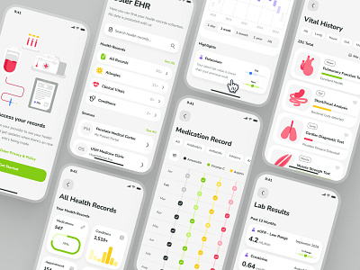 osler UI Kit: AI Telehealth App | Electronic Health Record EHR ai telehealth app ai telemedicine ui kit clean ehr app ehr ui ehr ui kit electornic health record electronic health record app electronic health record ui flat green health record app health record ui healthcare ui kit medical app medical ehr ui medical ui kit minimal telehealth ui kit telemedicine ui kit