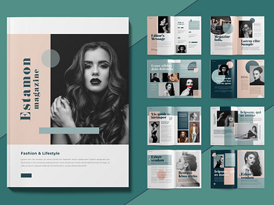 Magazine Template- InDesign Brochure a4 design big magazine brand manual brochure brochure template catalogue graphic design lookbook magazine marketing model poster template timesquare ui woman