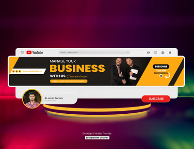 New Business YouTube channel banner design banner ads banner and logo banner design channel art youtube youtube banner youtube banner design