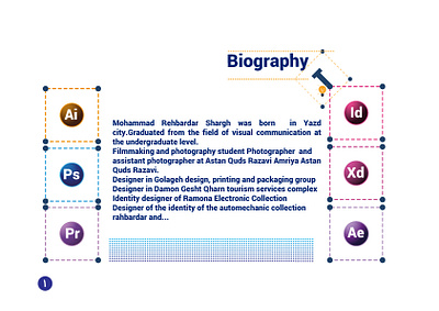 Biography branding graphic design logo ui