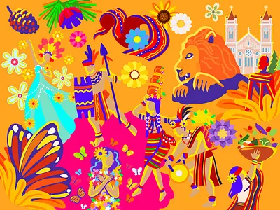 Panagbenga Festival 2020 Illustrations baguio butterfly celebration colorful culture festival festive flower panagebenga philippines sunflower tradition