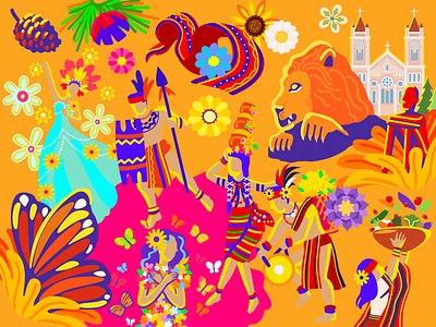 Panagbenga Festival 2020 Illustrations baguio butterfly celebration colorful culture festival festive flower panagebenga philippines sunflower tradition