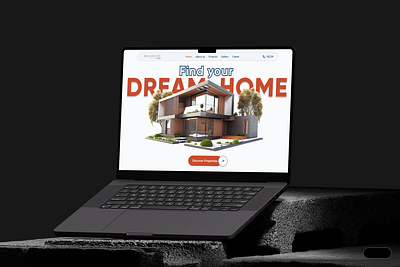 Modern Real Estate Landing Page Design architectural design building figma real estate real estate landing page design real estate website design ui uiux