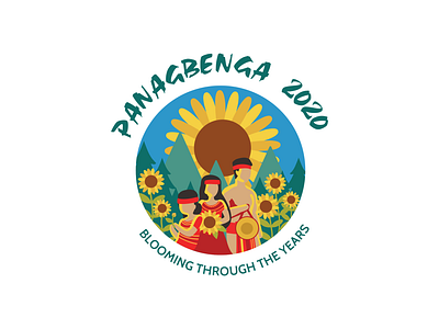 Official Panagbenga Festival Logo 2020 baguio branding culture festival flower logo mountains panagbenga sunflower tradition