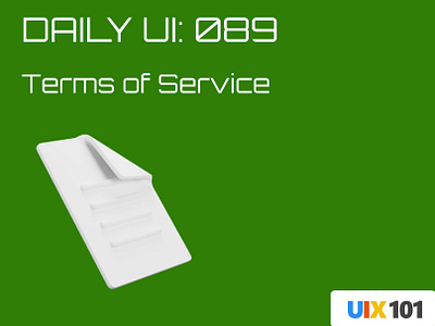 Daily UI: #089 | Terms of Service | #UIX101 089 dailyui design figma terms of service ui design uix101 user experience user interface