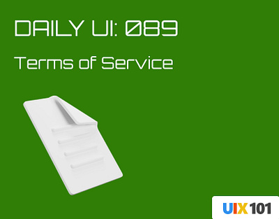 Daily UI: #089 | Terms of Service | #UIX101 089 dailyui design figma terms of service ui design uix101 user experience user interface