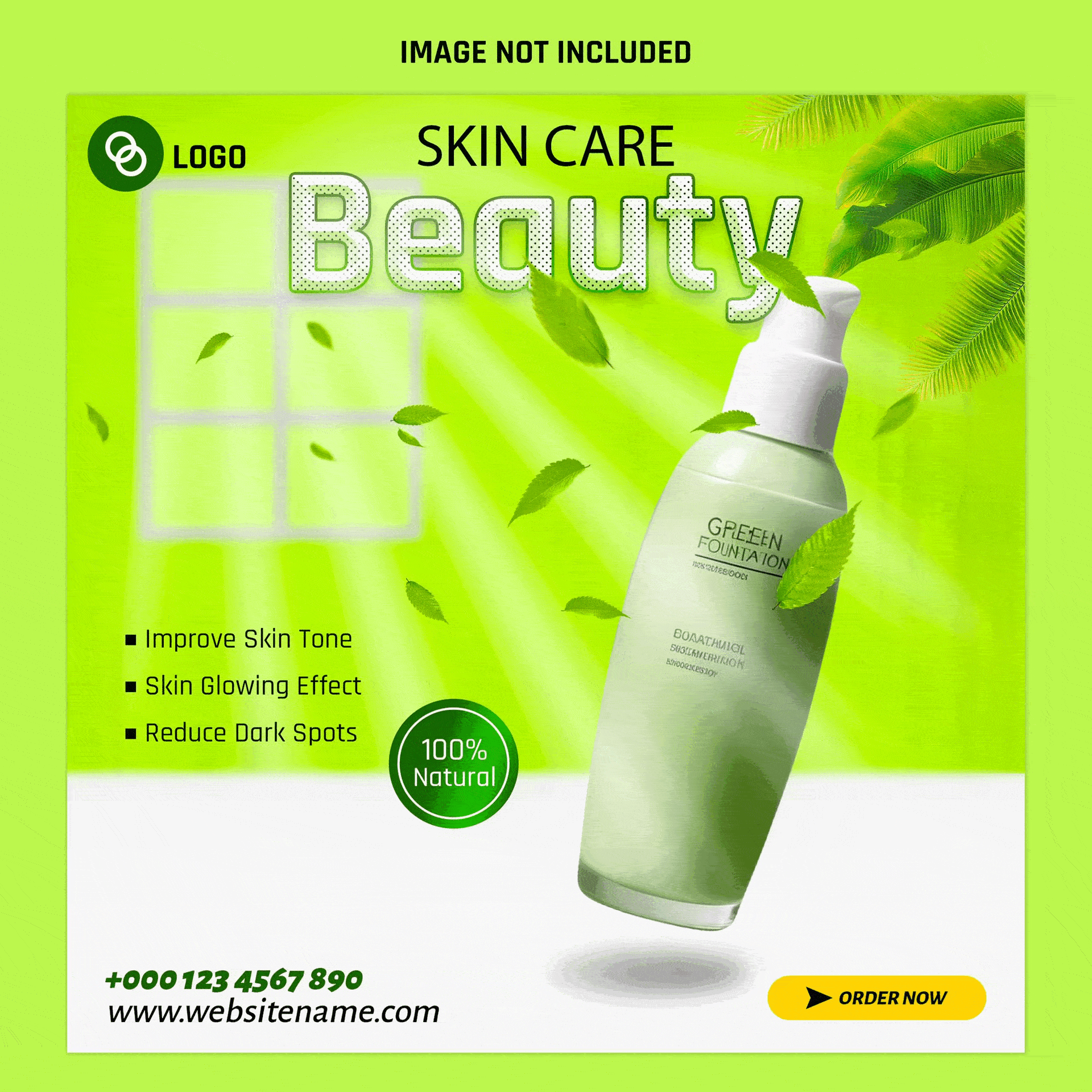 Natural Beauty Product Social Media Post Design beauty products branding design design template face beauty graphic art graphic design graphics green products natural nature nature products photoshop photoshop art photoshop graphics social media post social media post design