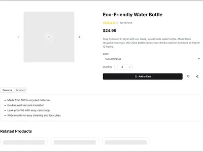 RE-DESIGNED PRODUCT PAGE branding design graphic design ui ux