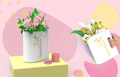 flower packaging 3d modeling packaging rendering