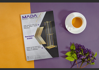 MADA electronics - Catalogue Design black branding catalog catalog design catalogue catalogue design coffee corporate identity design electronic flowers graphic design illustration logo logo design mockup mug orange white