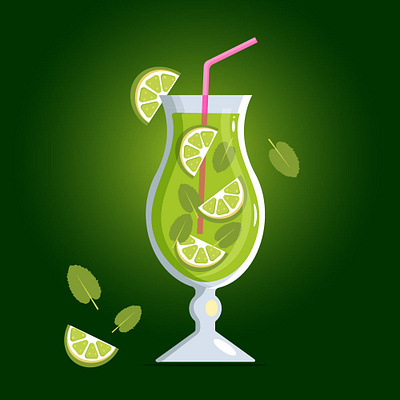 Mojito (vector illustration) drinks graphic design green illustration mojito vector