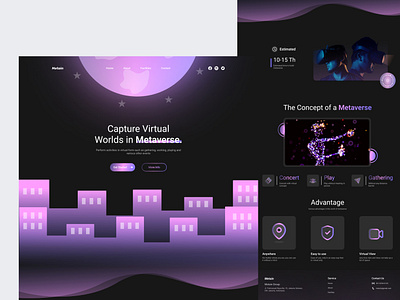 Metain - Metaverse branding graphic design ui uiux webdesign