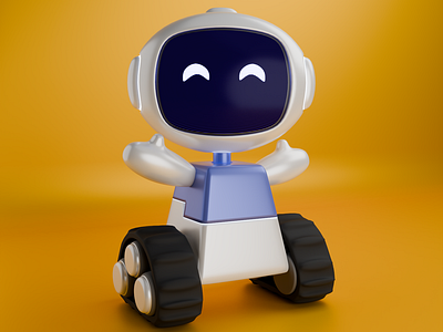 Introducing ViKKi 3d blender character emoji emoticon robot