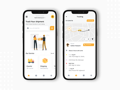 Courier Service Mobile App Design design mobile product ui ux