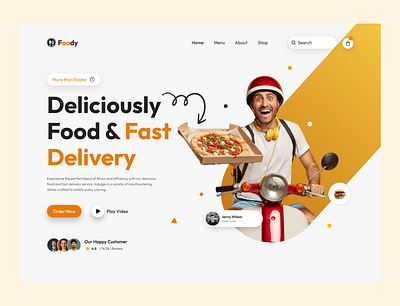 Food Delivery Web UI Design mobile app uesr interface ui ux ux research