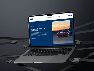 Rentcar landing page landing page ui uiux web design website