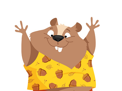 Yay! adobe illustrator animal character design childrens book illustraion kids illustration preschool squirrel vector