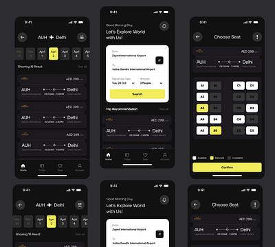 Flight Booking App ✈️ app booking design flight booking product design ui ux