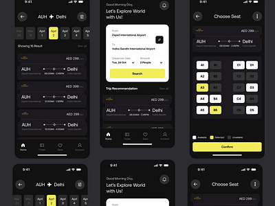 Flight Booking App ✈️ app booking design flight booking product design ui ux