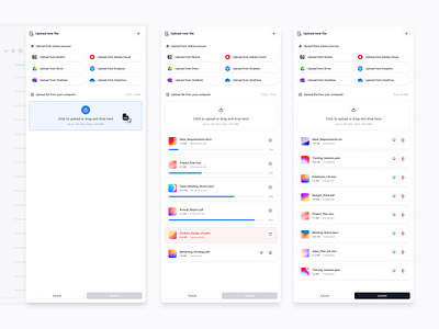 Upload New File files graphic design minimal modal new files slide ui ui design upload upload modal uploading user interface ux ux design web design