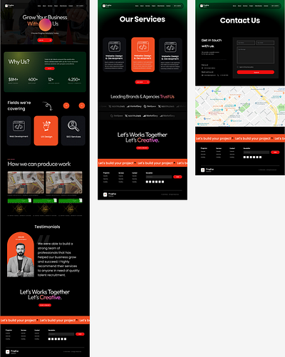 ProgExp Solutions Website Design ui