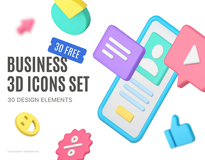 30 free 3d icons set 3d 3d design 3d icon 3d icons free icons free illustration graphic design icons set render website design