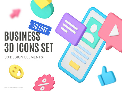 30 free 3d icons set 3d 3d design 3d icon 3d icons free icons free illustration graphic design icons set render website design