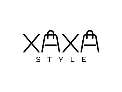 XAXA brand branding clothing brand design graphic design letter letter logo lettering logo logo design logo idea logotype monochrome monogram logo online store text word mark wordmark