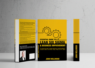 Lean 6 Sigma - Book Cover Design black book cover book cover design branding colors cover cover design design graphic design gray hands illustration logo logo design mockup yellow