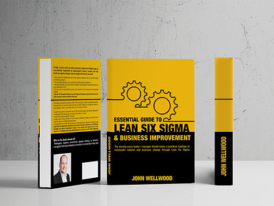 Lean 6 Sigma - Book Cover Design black book cover book cover design branding colors cover cover design design graphic design gray hands illustration logo logo design mockup yellow