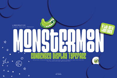 Monstermoon branding design dispaly display font illustration logo type typography ui vector