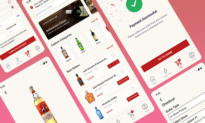 Beverage e-commerce Mobile App design beverage e commerce app design e commerce figma mobile app design mockup nopcommerce uiux wine wine store